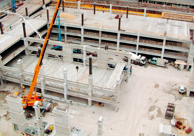 Plinti e pilastri per un edificio a più piani